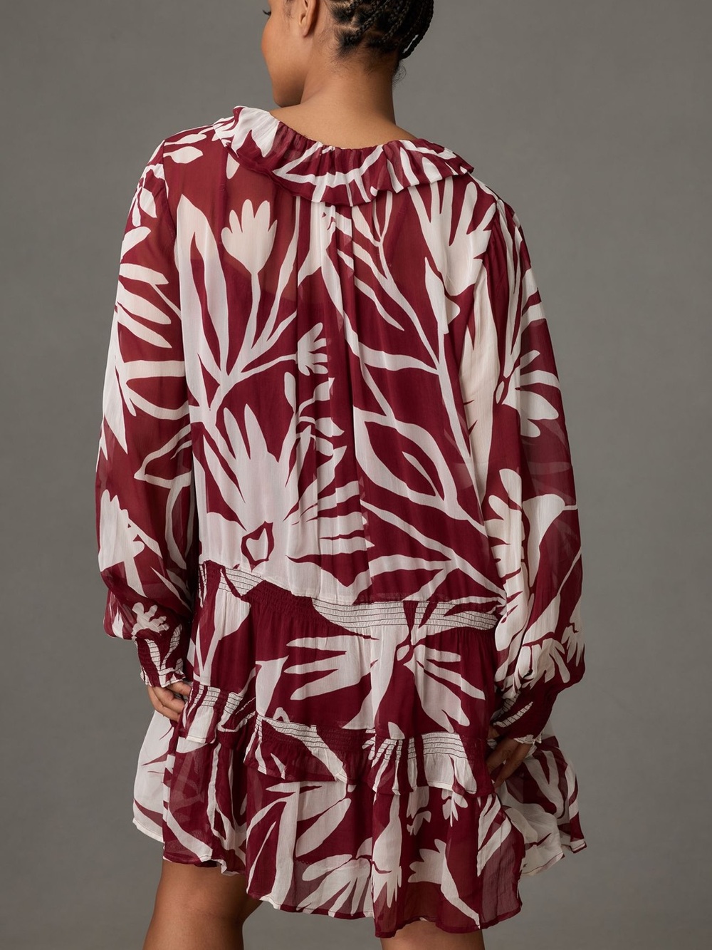 Anthropologie Marais Printed Chiffon Mini Dress - Picture 5 of 16